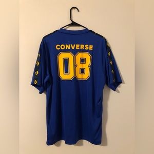 Men’s Large Converse Jersey Shirt Blue Yellow Black White Athletic